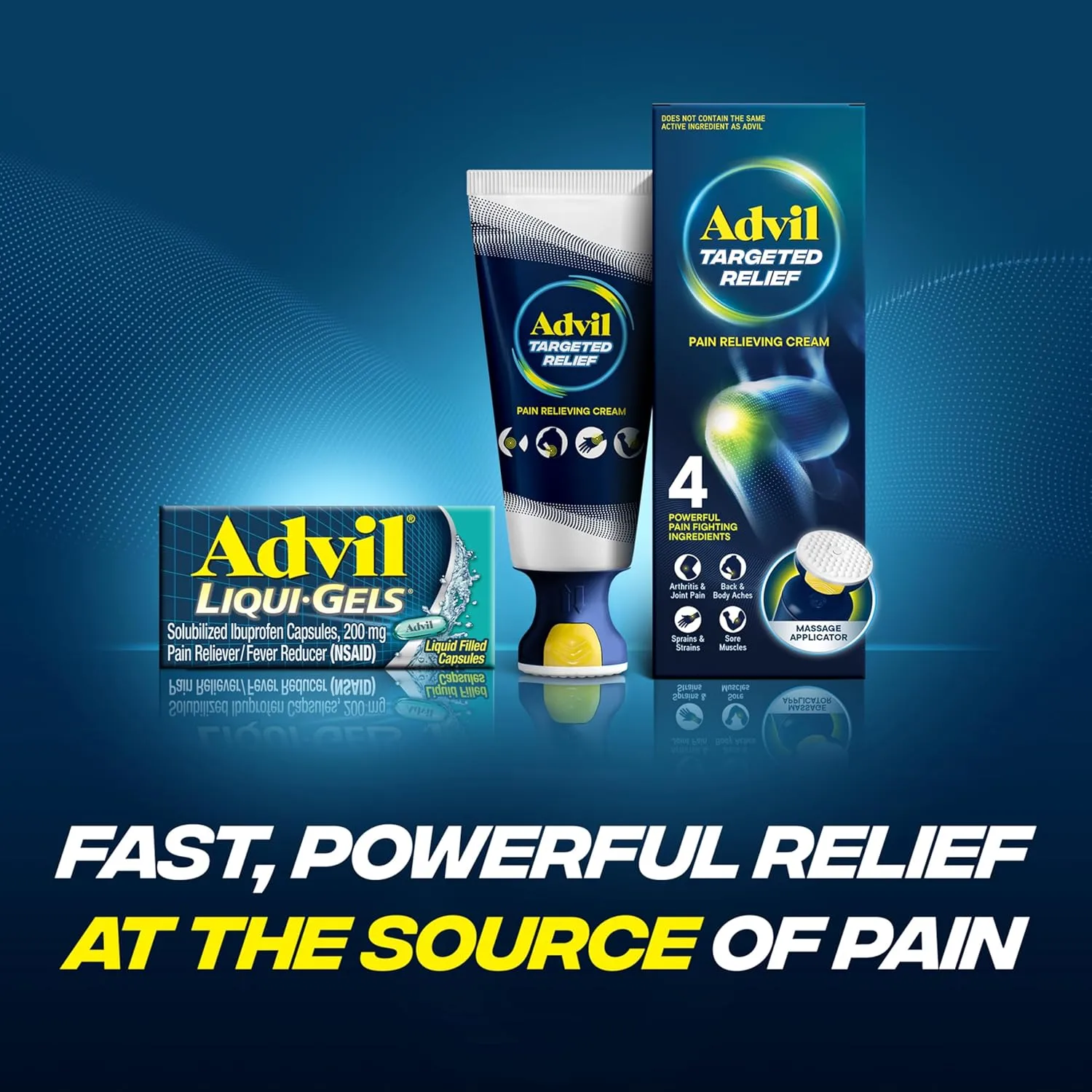 Advil Liqui-Gels Pain Reliever and Fever Reducer, Pain Medicine for Adults with Ibuprofen 200mg for Headache, Backache