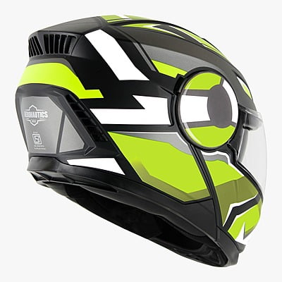 STEELBIRD SBH-40 ISS SPEED GLOSSY BLACK/NEON C/V 600 MM