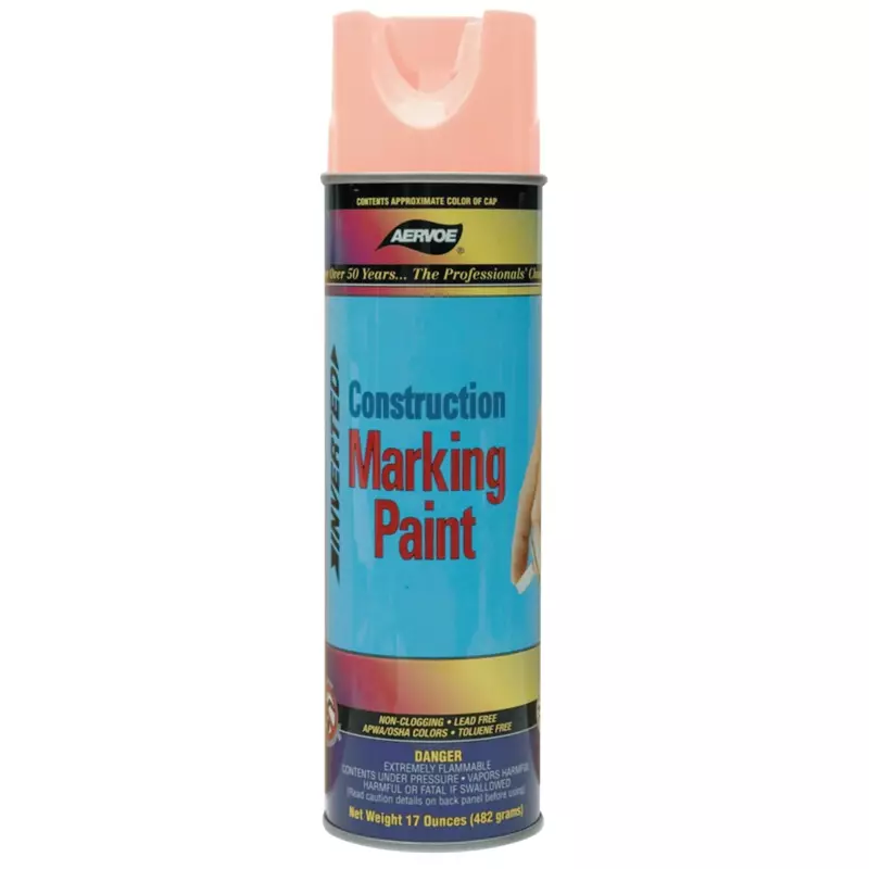 Aervoe Construction Marking Paint, Fluorescent Orange, 20 oz., 12/cs (205-247)
