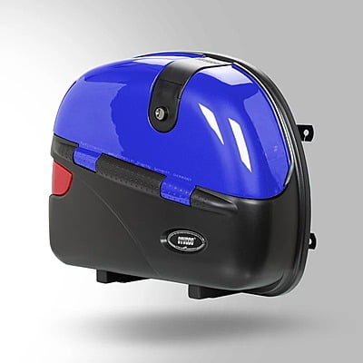 STUDDS SIDE BOX CRUISER WITH MAIN FRAME WITH UNIVERSAL FITMENT CLAMPS (RIGHT) FLAME BLUE