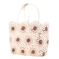 Bag Beach Flower Pink Large