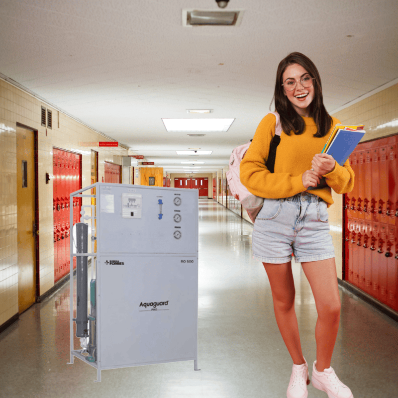 Aqua guard 500 LPH RO Plant installed in a commercial setting