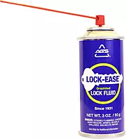 AGS Automotive Solutions Lock-Ease Graphite Lock Lubricant – 3oz Aerosol, Prevents Freezing, Reduces Friction, No Residue, Protects Against Wear & Rust