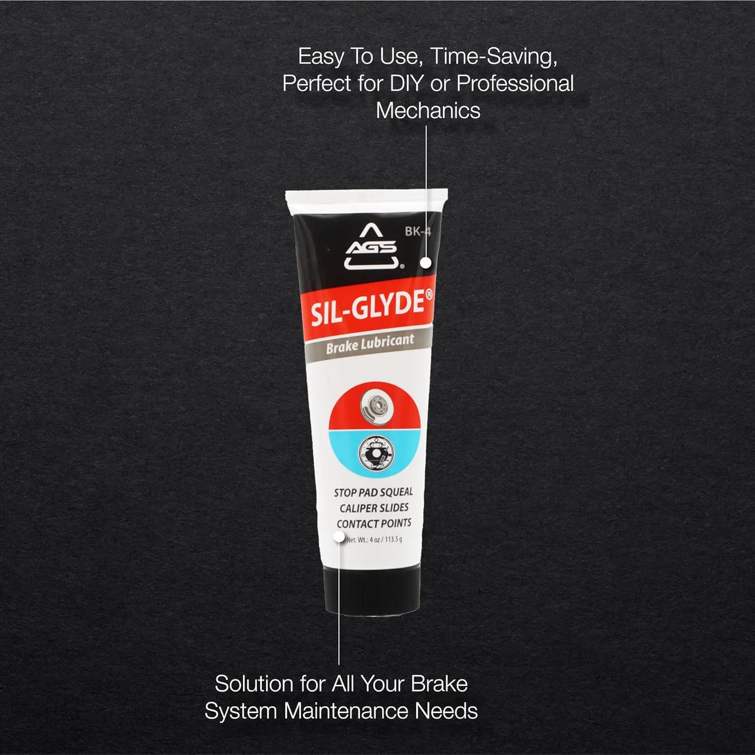 AGS SIL-Glyde Silicone-Based Brake Assembly Lubricant