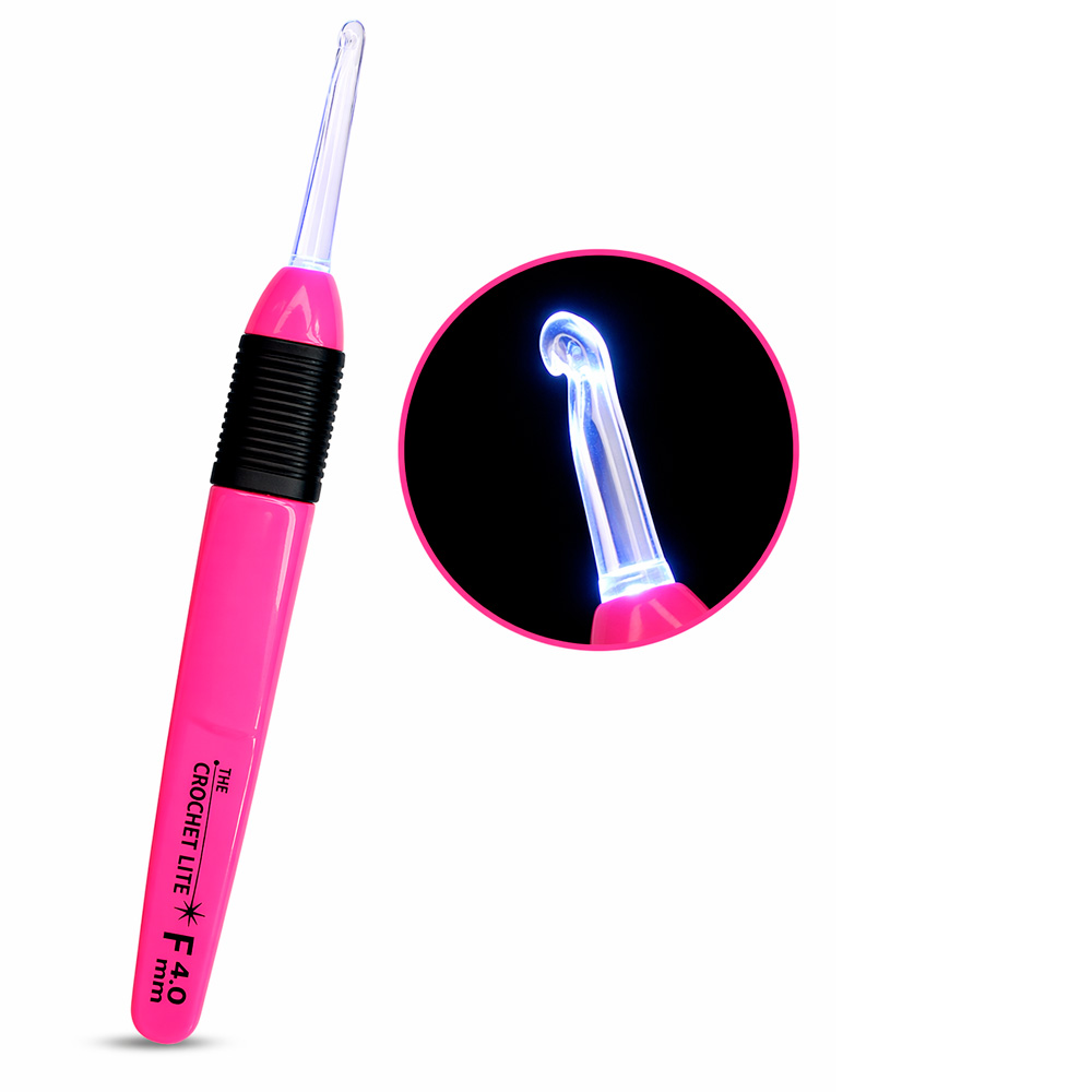 Aguja Crochet Con Luz 4.0Mm Unidad