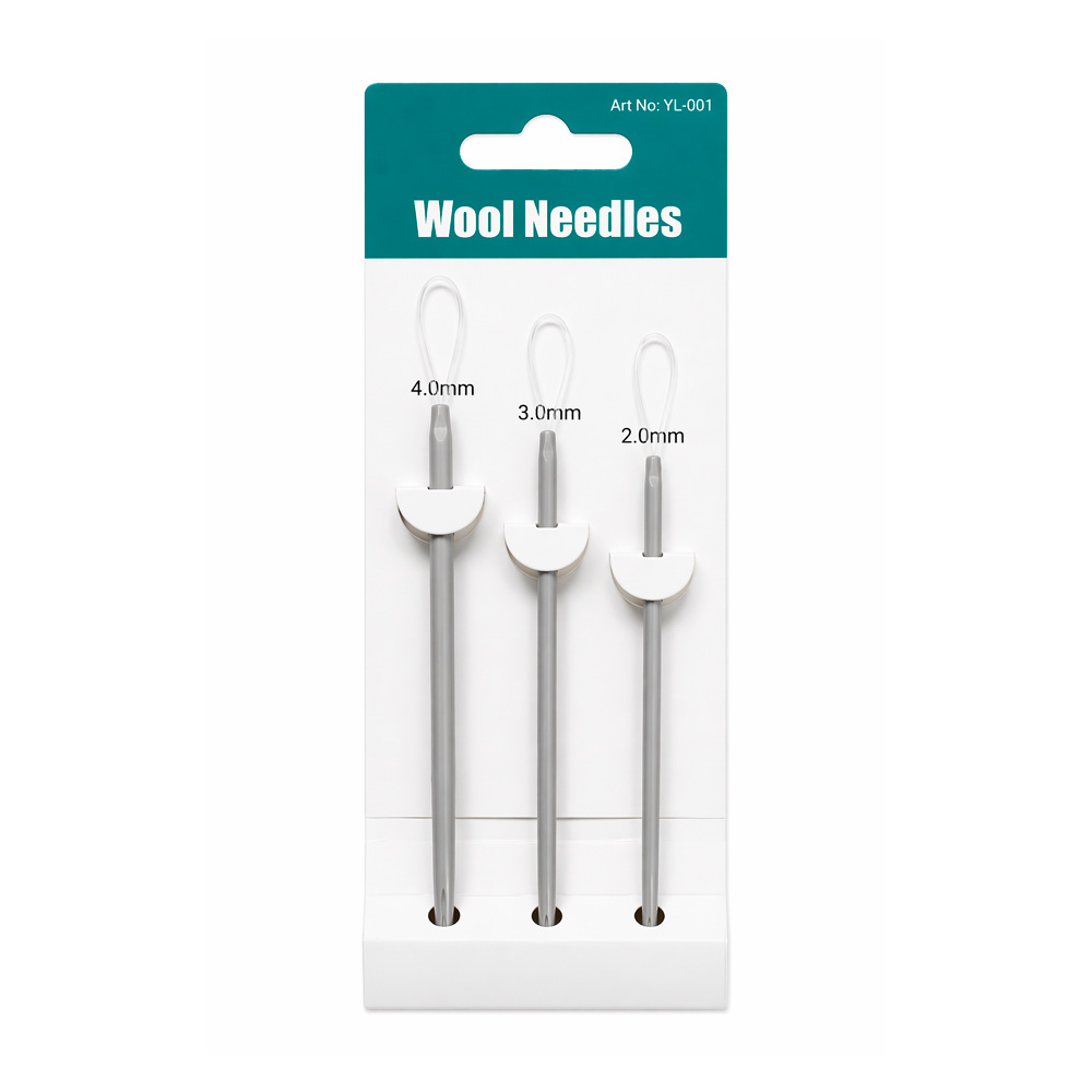 Aguja Ojo De Nylon 2.0 -3.0 -4.0Mm  Tarjeta X 3Pcs