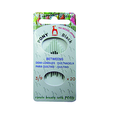 Agujetero Pony Black Betweens 3/9  Caja x 5