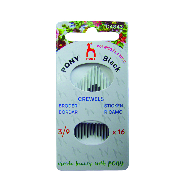Agujetero Pony Black Crewels 3/9 Caja x 5 Tarjetas