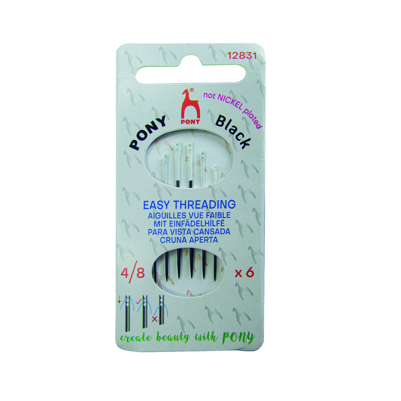 Agujetero Pony Black Easy Thread 4/8  Caja x 5 tarjetas