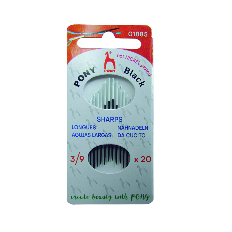 Agujetero Pony Black Sharps 3/9 Caja x 5 tarjetas