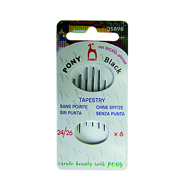 Agujetero Pony Black Tapestry 24/26 Caja x 5 tarjetas