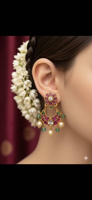 Chandbali earings model 4