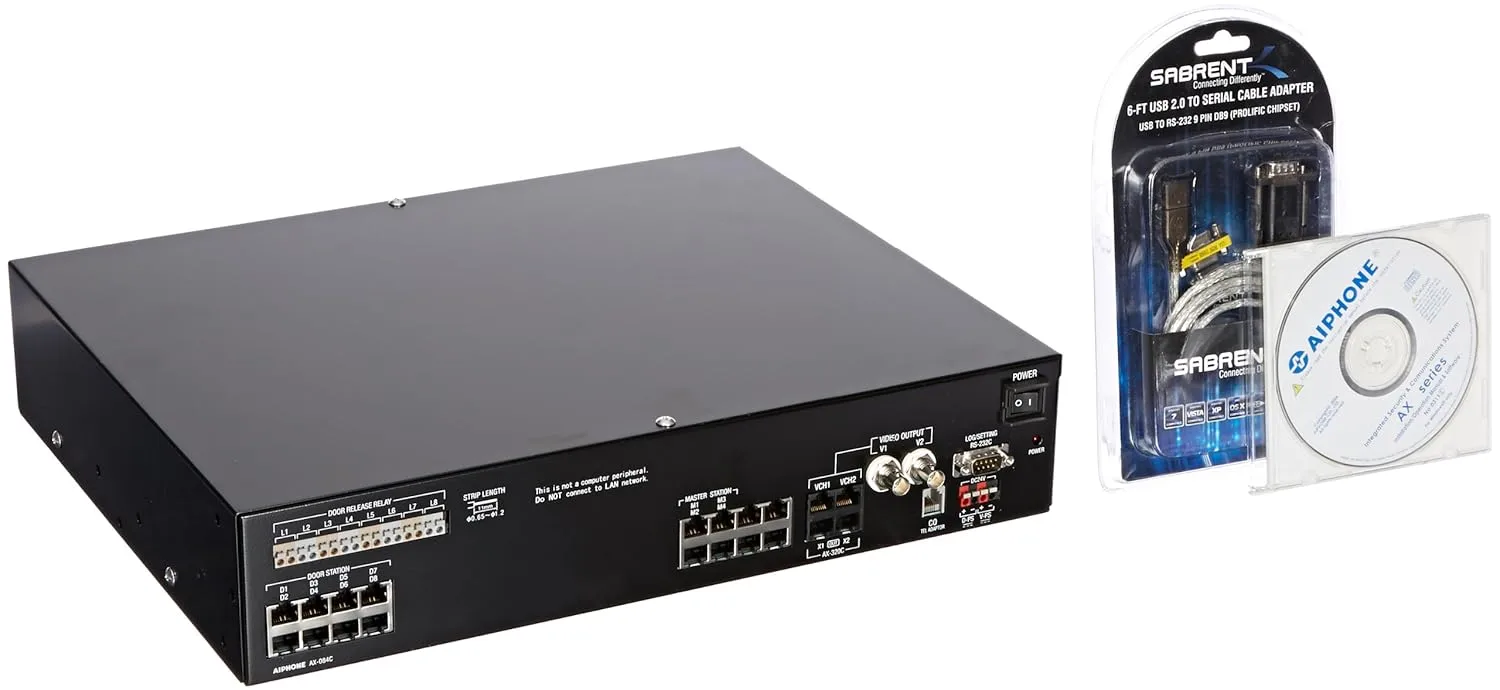 Aiphone AX-084C Central Exchange Unit for Up to 4 Master and 8 Door Stations