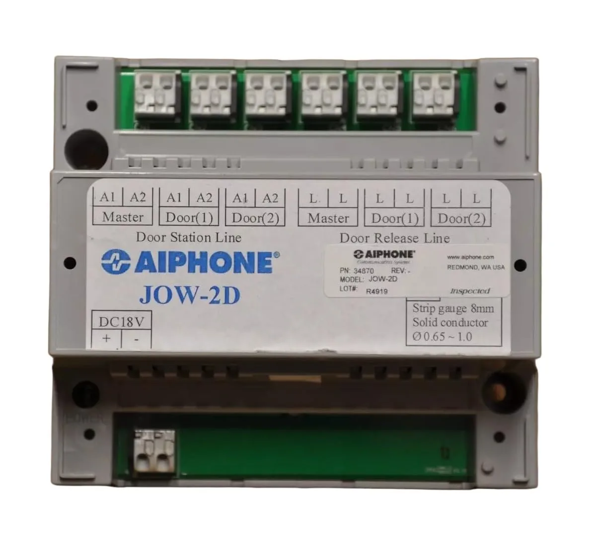 Aiphone JOW-2D Adaptor for JO Series Video Intercom System