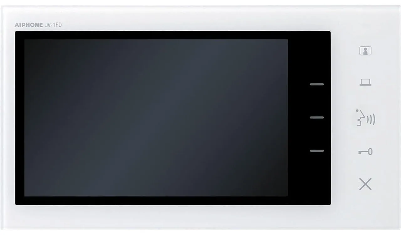 Aiphone Corporation JV-1FD Expansion Monitor for JV Series, Flame Resistant ABS Resin, 5-1/8" x 9-1/16" x 13/16", White