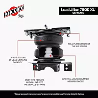 Air Lift LoadLifter 7500 XL Ultimate Air Spring Kit - Fits 2017-2019 F-250 Super Duty DRW & SRW/4WD, 2017-2019 F-350 Super Duty DRW/4WD, 2017-2022 F-450 Super Duty 4WD - 57577