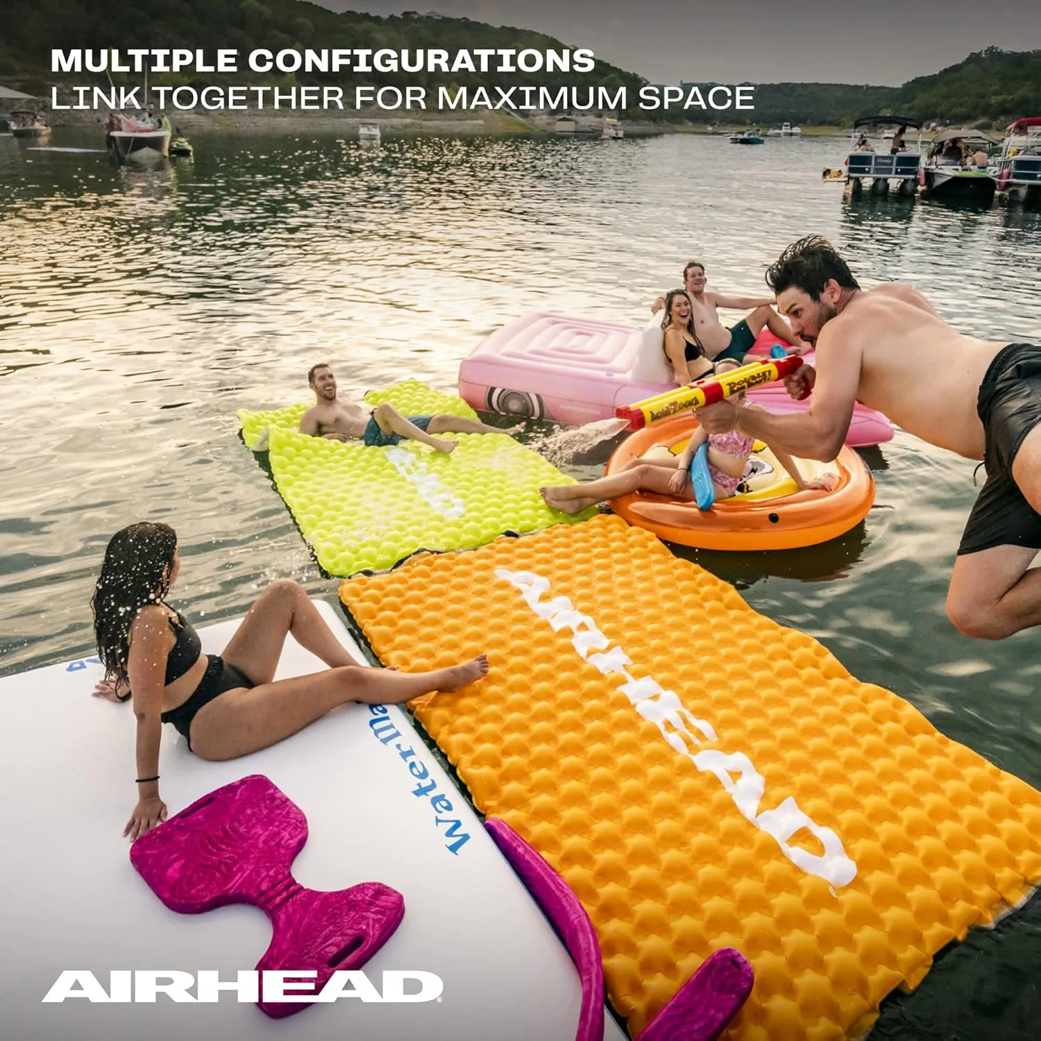 AIRHEAD Air Island Inflatable Lake Float