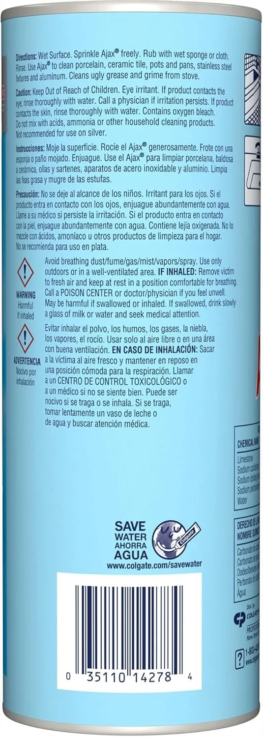 Ajax Oxygen Bleach Cleanser, 21 Oz Canister - Case of 24
