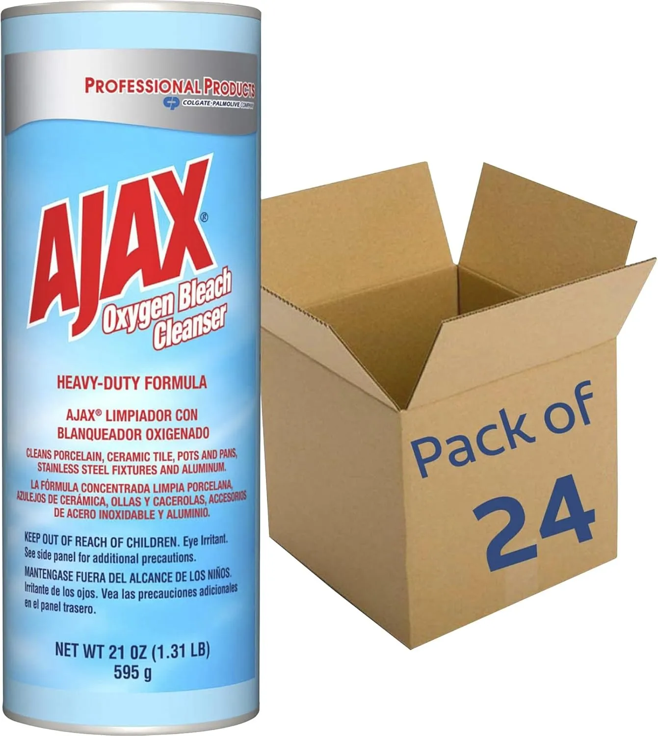 Ajax Oxygen Bleach Cleanser, 21 Oz Canister - Case of 24