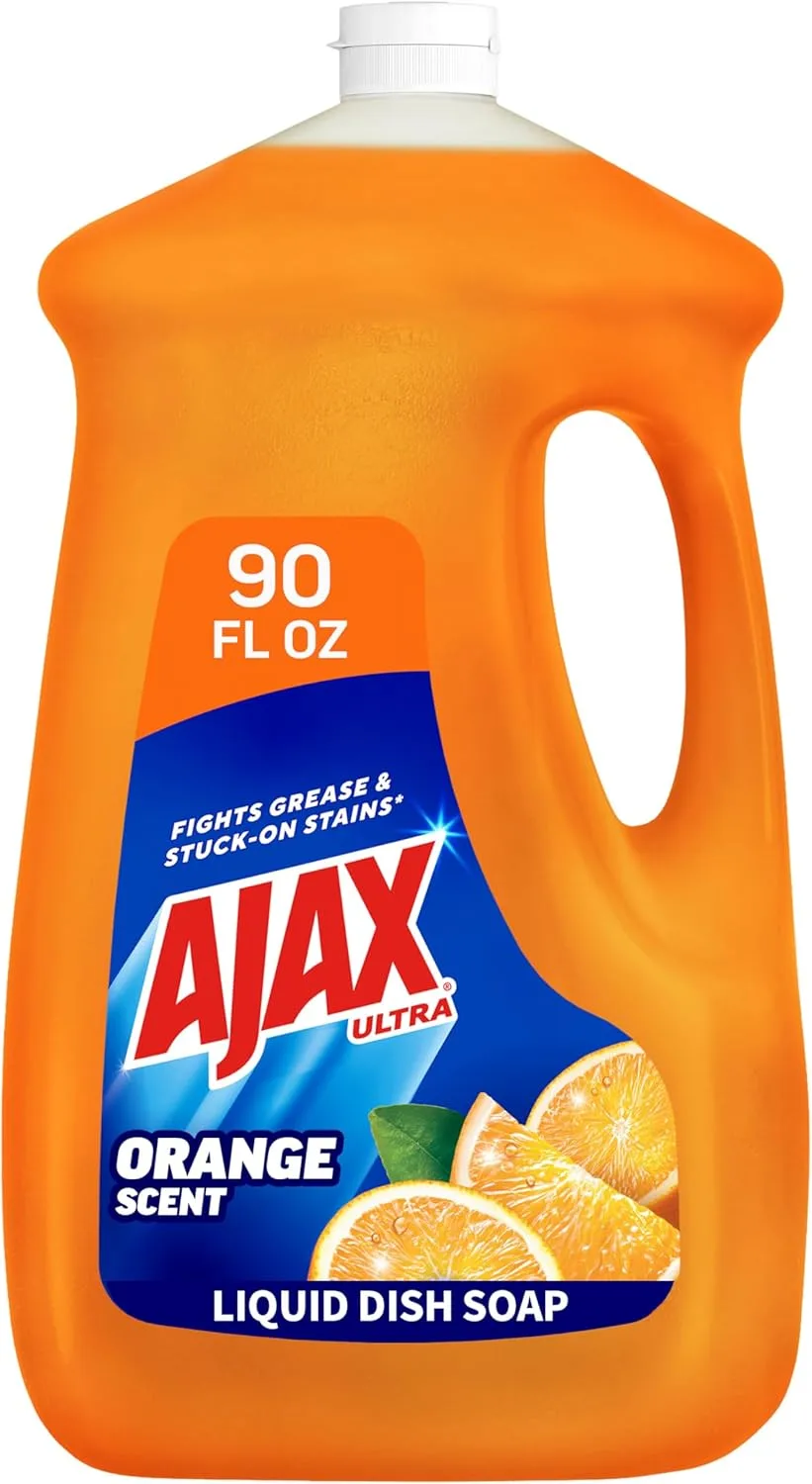 AJAX Ultra Liquid Dish Soap, Triple Action, Orange Scent