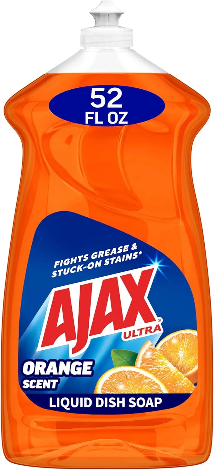 AJAX Ultra Liquid Dish Soap, Triple Action, Orange Scent