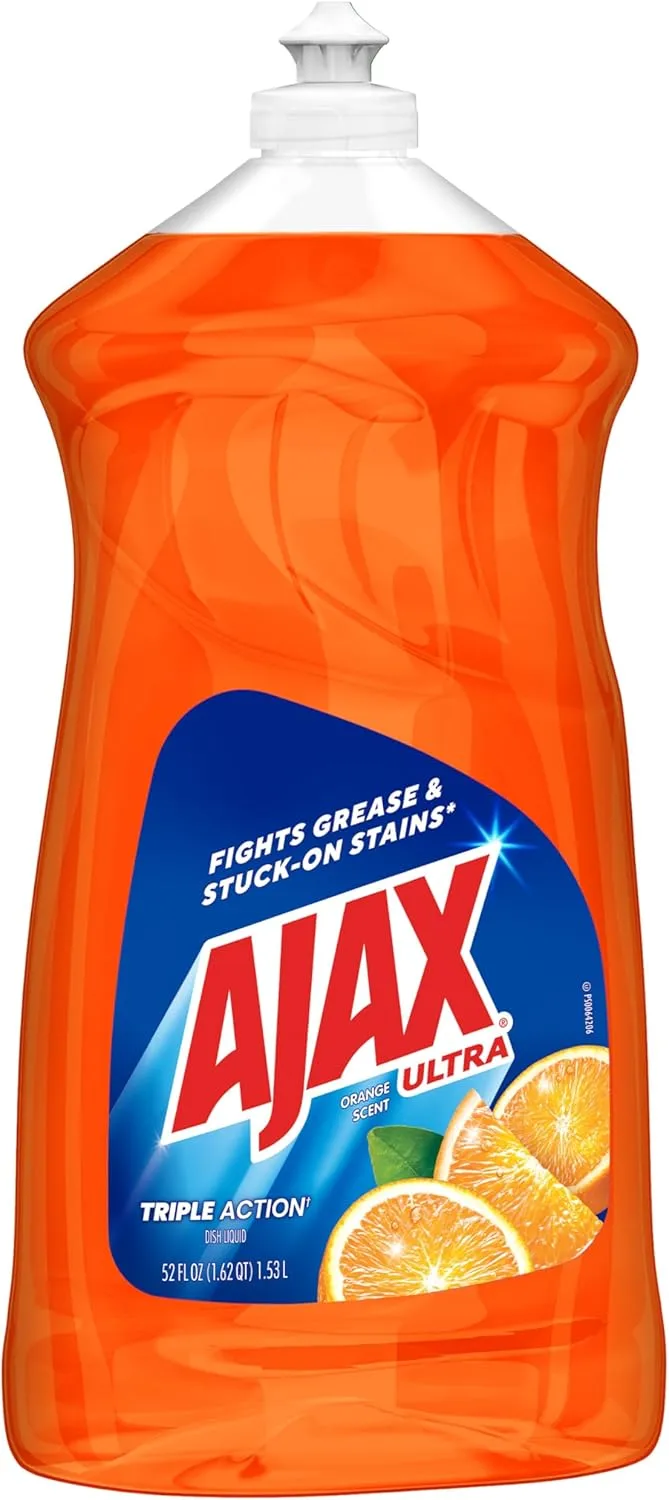 AJAX Ultra Liquid Dish Soap, Triple Action, Orange Scent