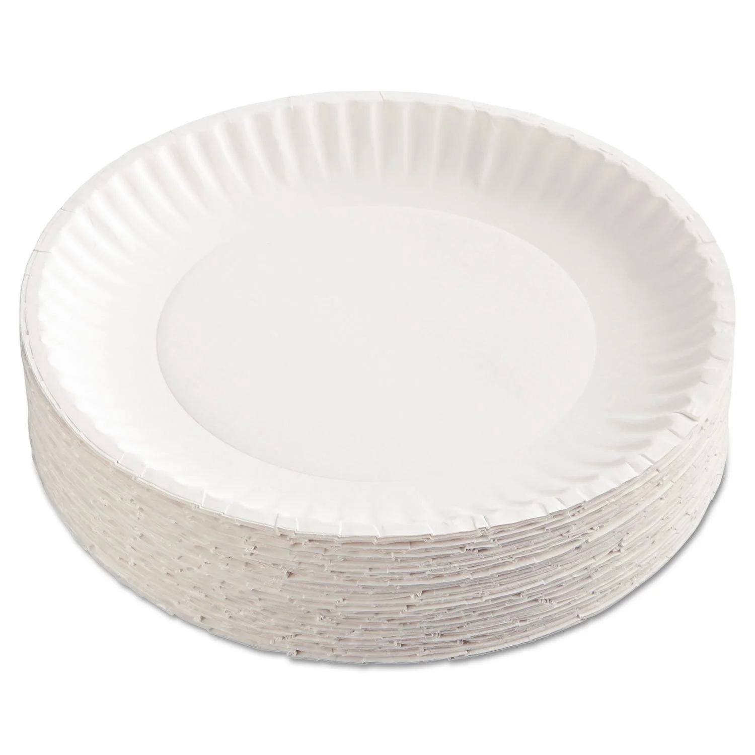 AJM Premium Gold Label Coated Paper Plates, 9in Diameter, White, Pack Of 100