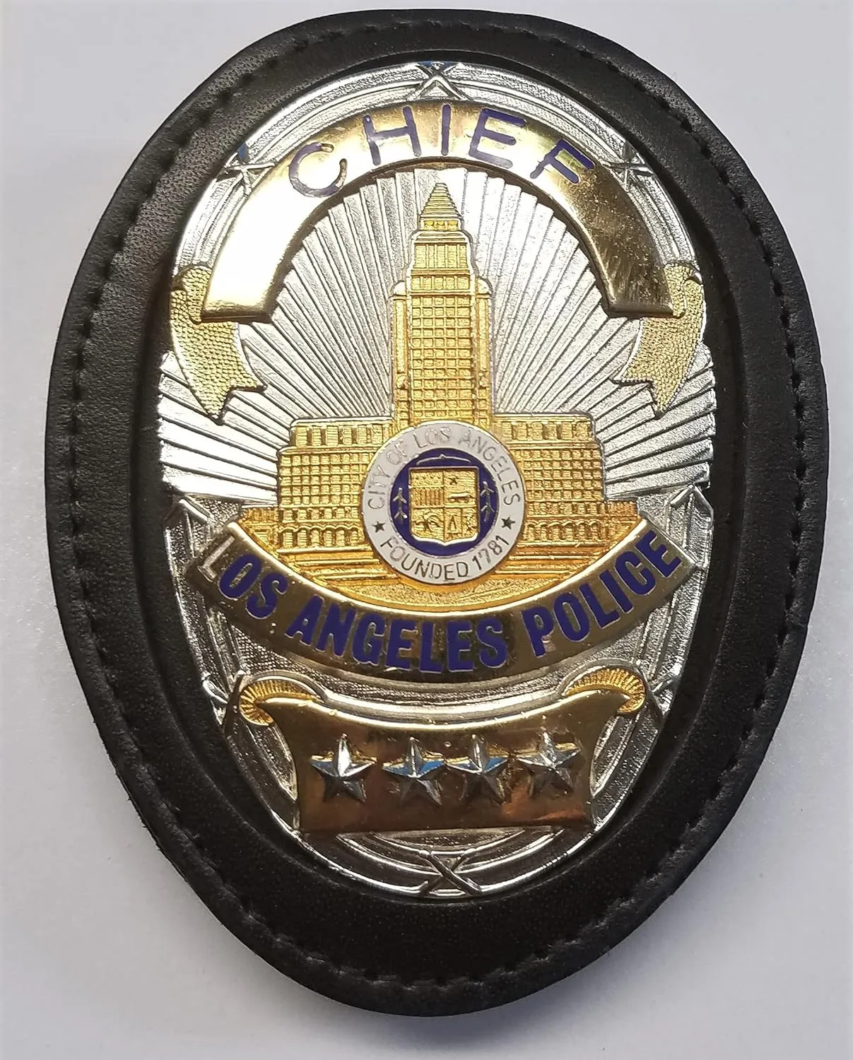 AKER LEATHER A691 Recessed Shield Badge Holder