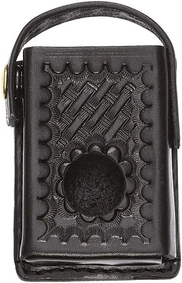 Aker Leather Products Body Alarm Case Aker Leather 684 Body Alarm Case, Basketweave, Black