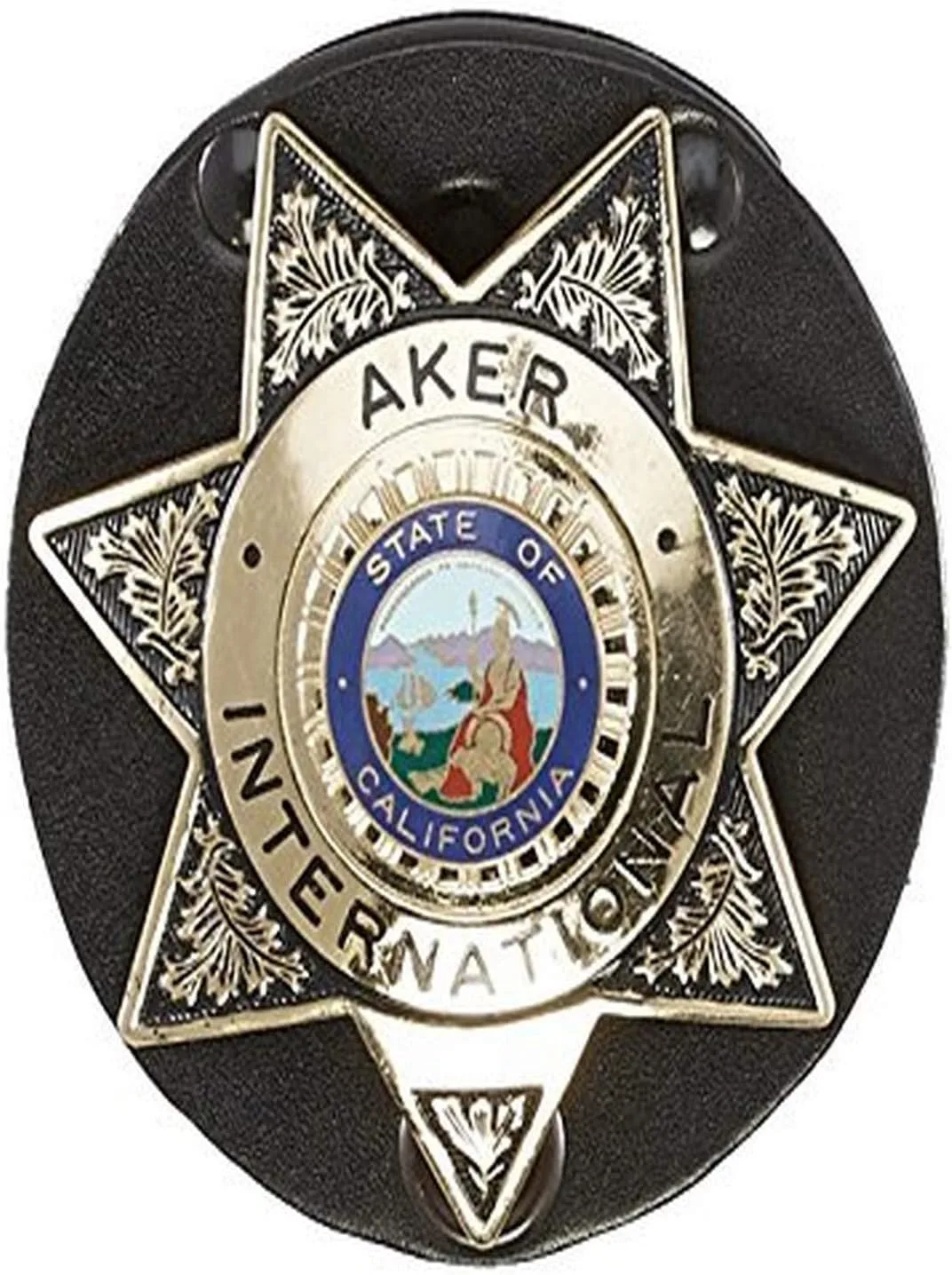AKER LEATHER Clip-On Star Badge Holder