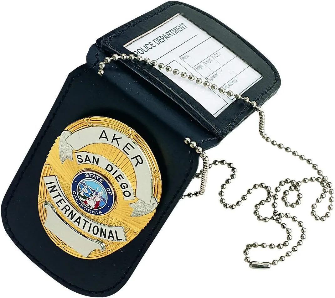 Aker Leather Reversible Undercover Neck Badge & ID Holder