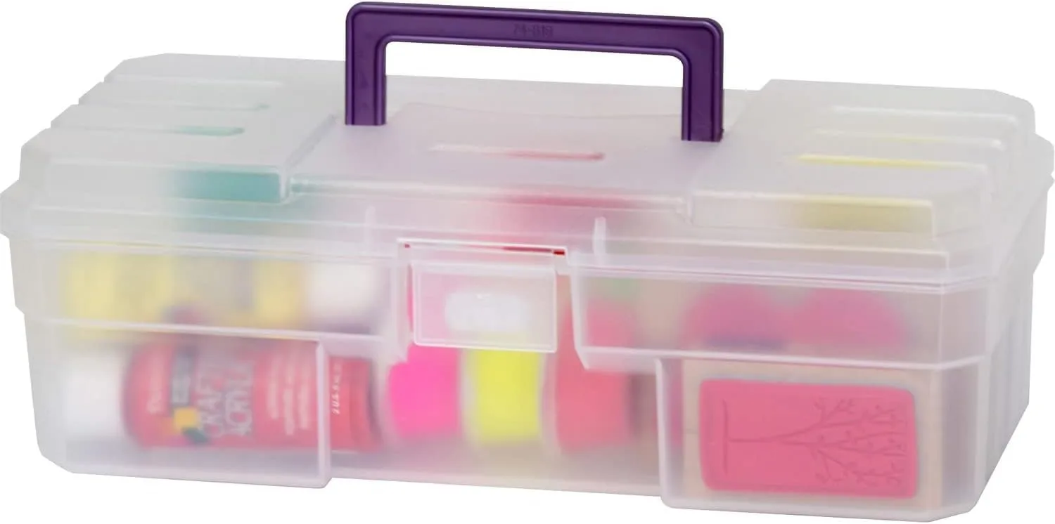 Akro-Mils 12-Inch ProBox Plastic Storage Toolbox, 12 x 6 x 4 in Clear