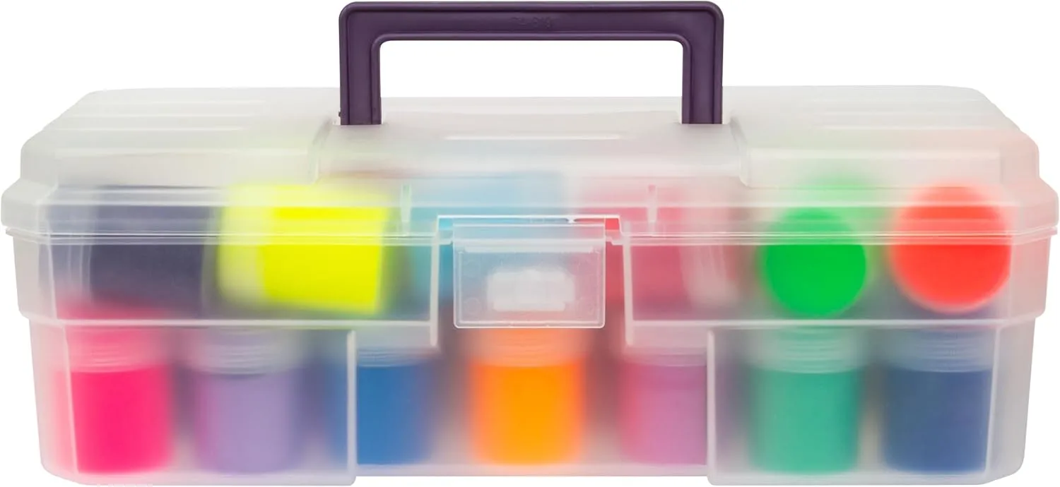 Akro-Mils 12-Inch ProBox Plastic Storage Toolbox, 12 x 6 x 4 in Clear