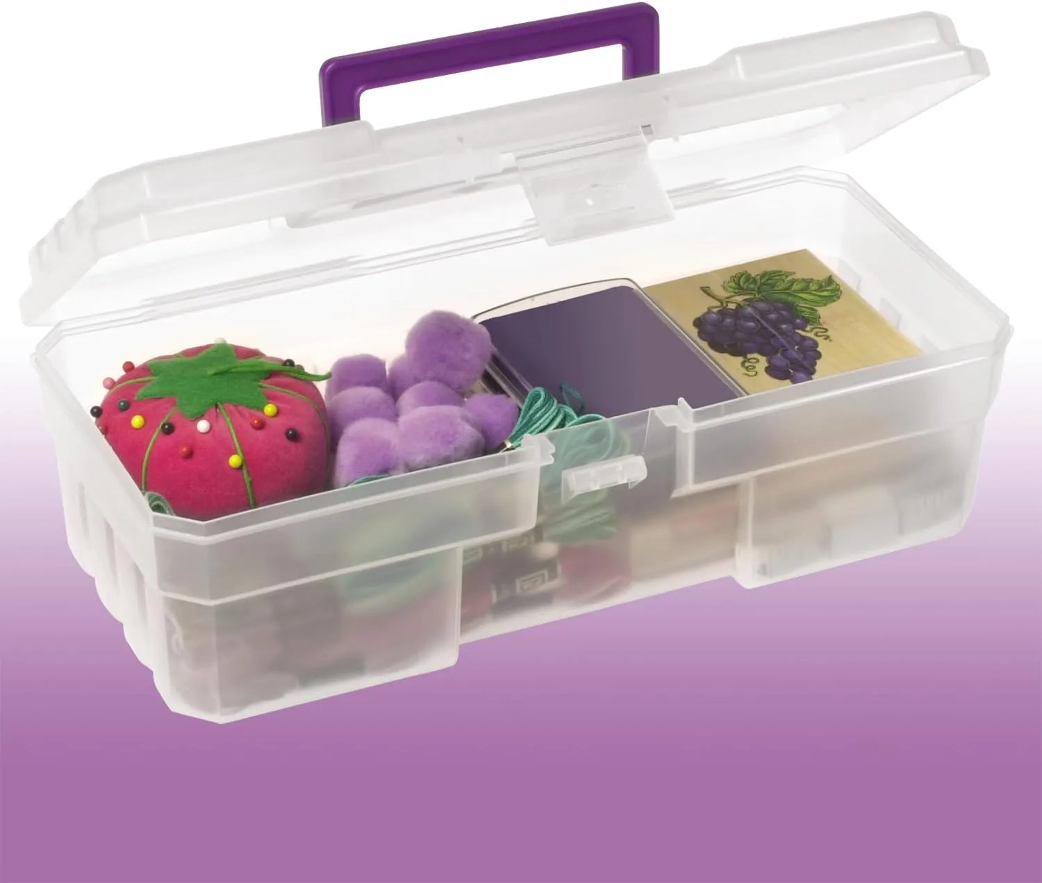 Akro-Mils 12-Inch ProBox Plastic Storage Toolbox, 12 x 6 x 4 in Clear