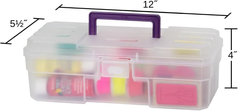 Akro-Mils 12-Inch ProBox Plastic Storage Toolbox, 12 x 6 x 4 in Clear