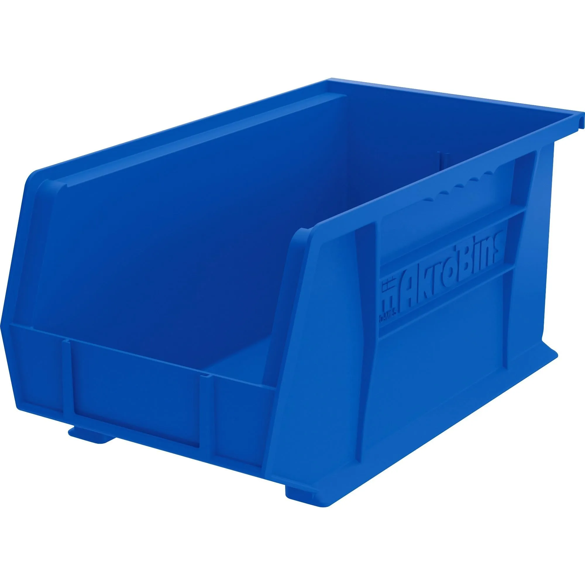 Akro-Mils Medium Stackable Storage Bin, 8.25 x 14.75 x 7 in, Blue