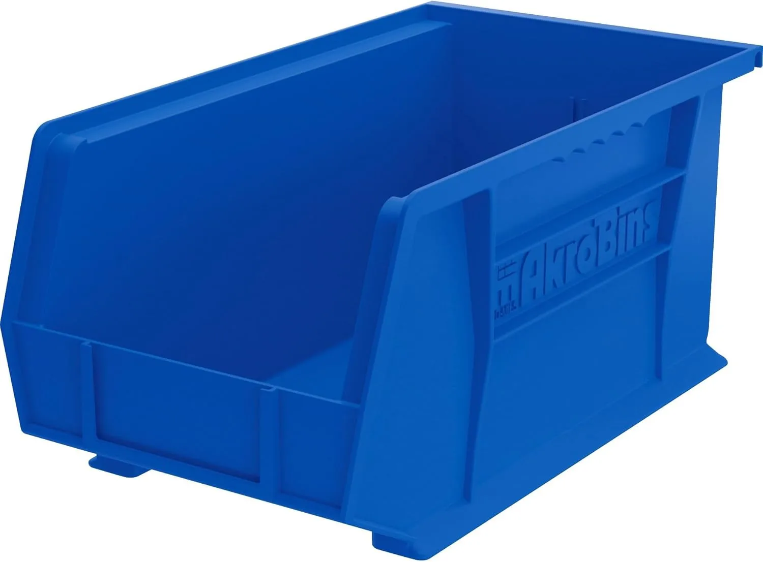 Akro-Mils Medium Stackable Storage Bin, 8.25 x 14.75 x 7 in, Blue