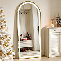 Floor mirror -71.5" x 31.5" LED floor mirror (GOLD)