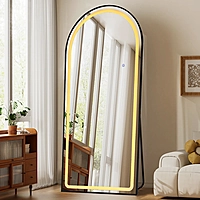 Floor mirror -71.5" x 31.5" LED floor mirror (BLACK)
