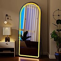 Floor mirror -71.5" x 31.5" LED floor mirror (BLACK)