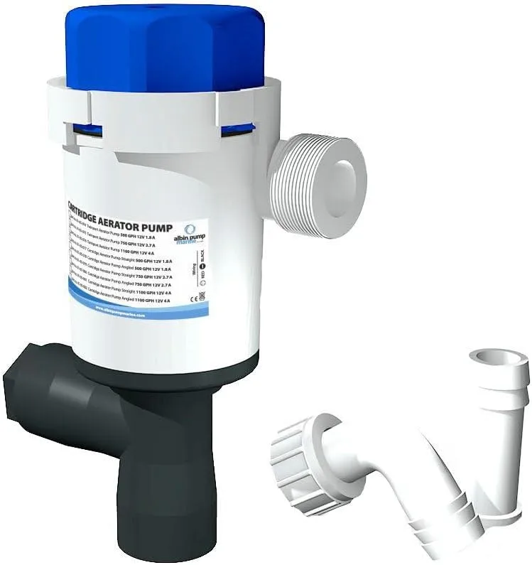 Twinport Aerator Pump 750GPH Short Stack 12V