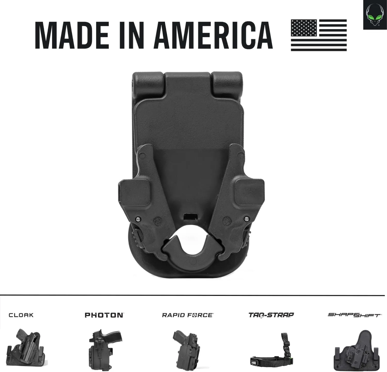 Alien Gear Locking Belt Slide – Fits 1.5” to 2.25” Belts – QDS Compatible Holster Attachment – Professional-Grade Security
