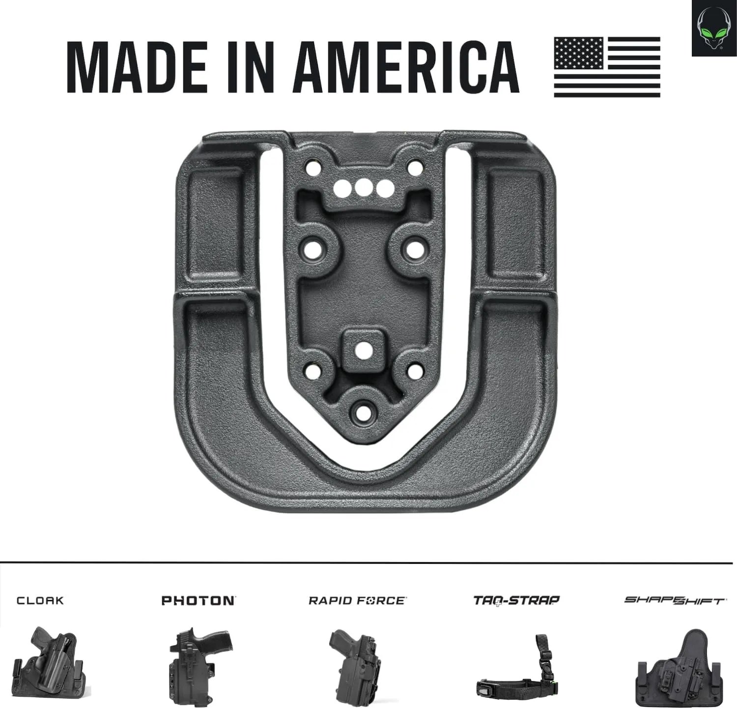 Alien Gear Rapid Force Holster Paddle – Secure Belt Fit up to 1 ¾” – Durable Polymer – Works with Rapid Force Level II