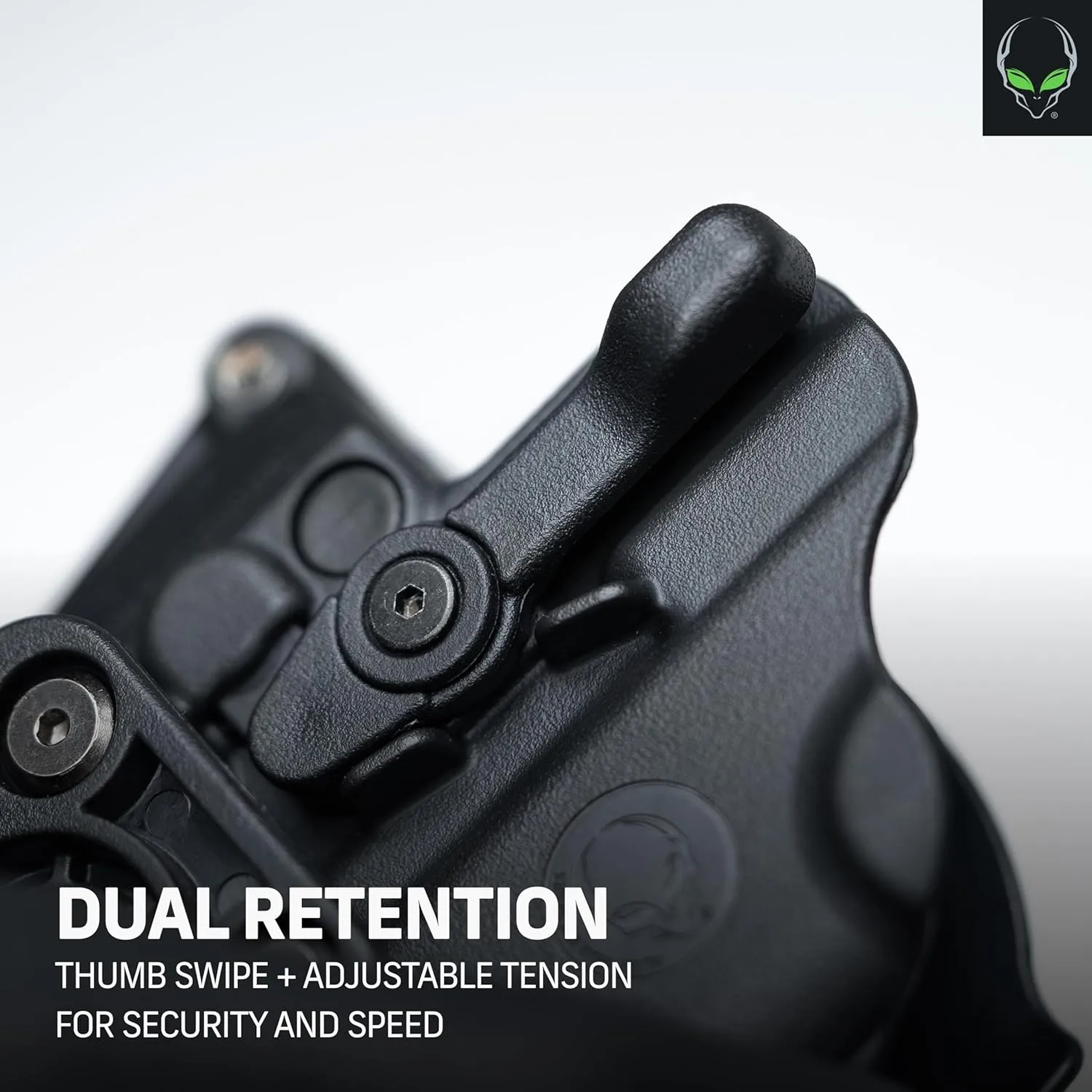 ALIEN GEAR Rapid Force Level 2 OWB Holster - Locking Belt Slide - Right Hand - Matte Black - Light & Optic Compatible