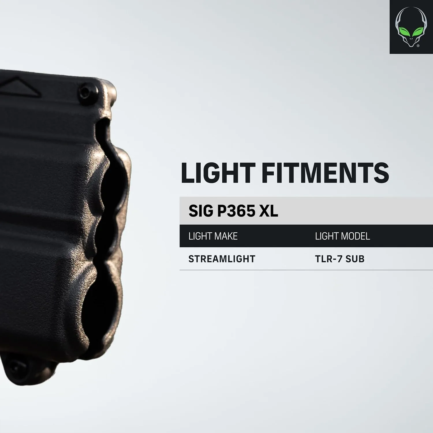 ALIEN GEAR Rapid Force Level 2 OWB Holster - Locking Belt Slide - Right Hand - Matte Black - Light & Optic Compatible