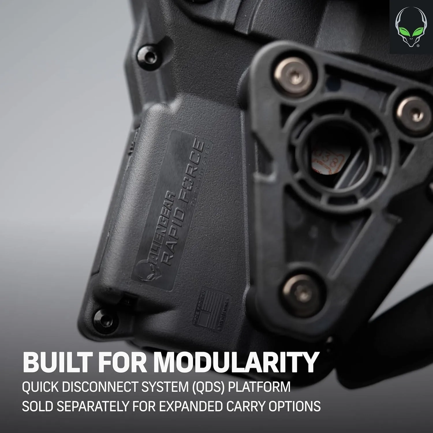 ALIEN GEAR Rapid Force Level 3 Duty Holster — Right Hand — Optic-Ready Mid Ride Belt Slide