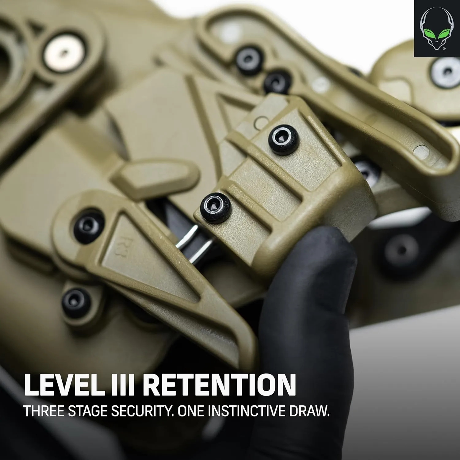 ALIEN GEAR Rapid Force Level 3 Duty Holster — Right Hand — Optic-Ready Mid Ride Belt Slide