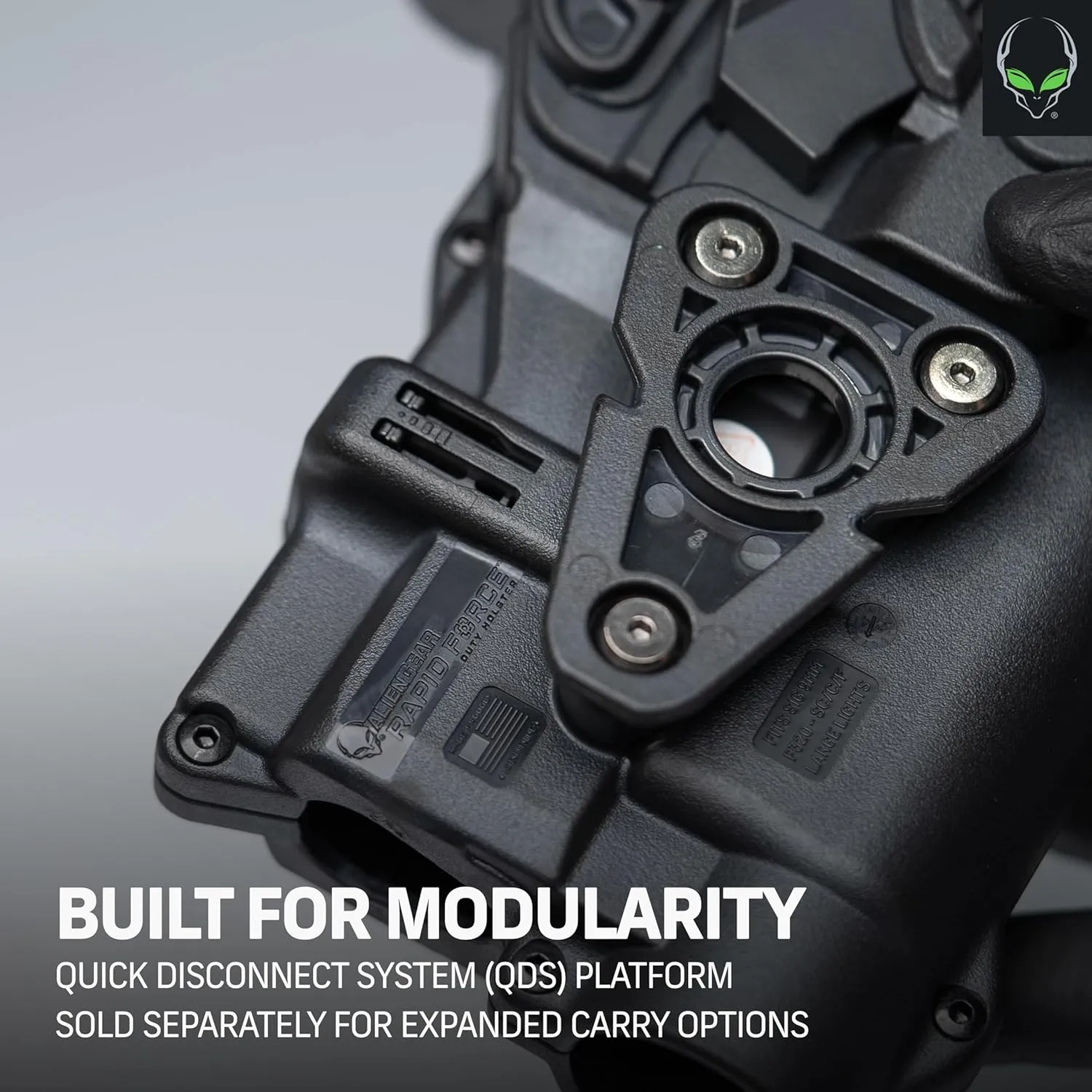 ALIEN GEAR Rapid Force Level III Duty Holster - Left Hand - No Light, Compact Light and Large Light Compatible