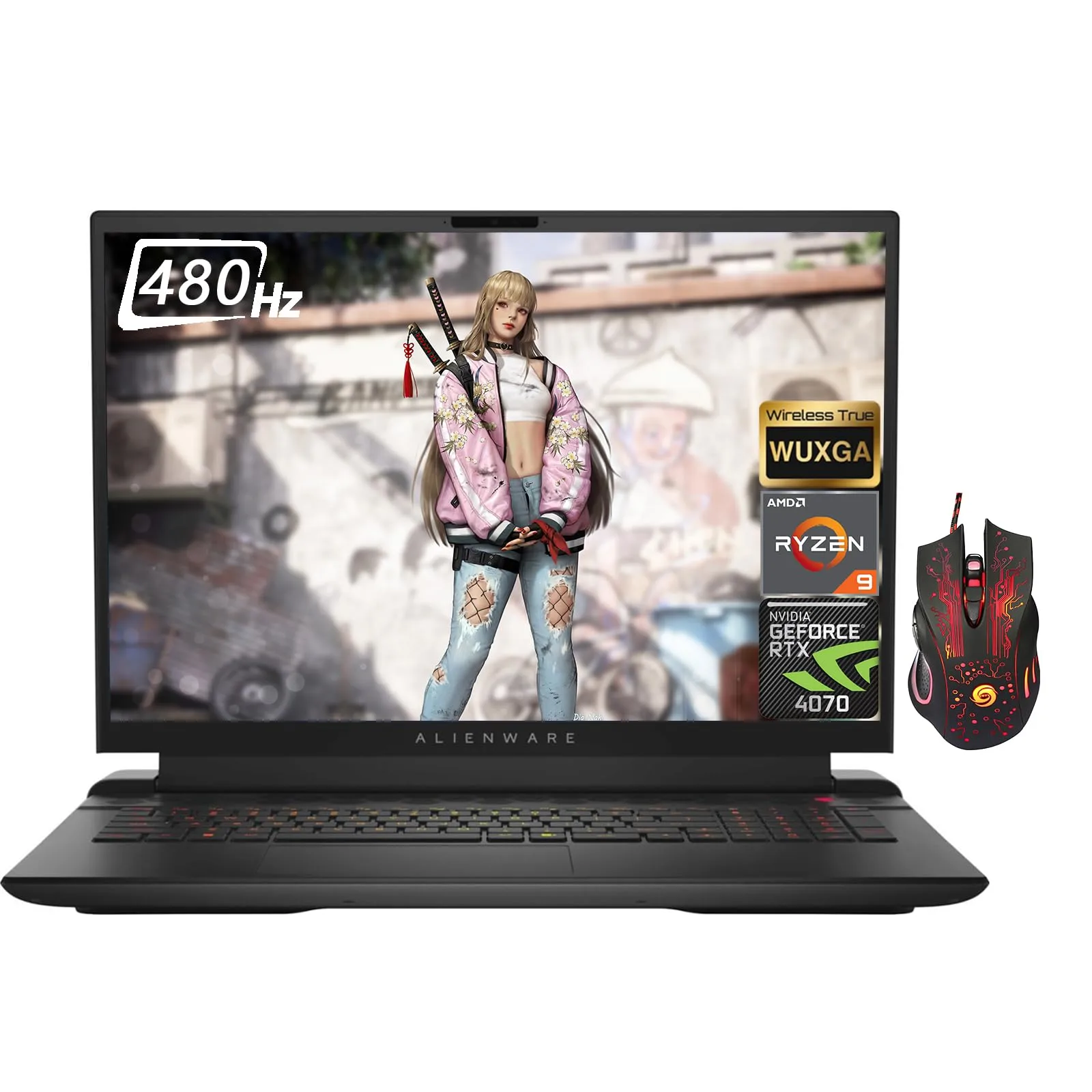 Alienware M18 Gaming Laptop 18" WUXGA 480Hz Ryzen 9 RTX 4070 64GB 4TB SSD