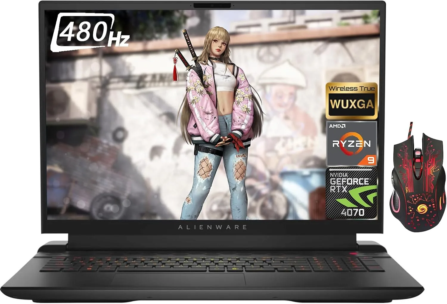 Alienware M18 Gaming Laptop 18" WUXGA 480Hz Ryzen 9 RTX 4070 64GB 4TB SSD